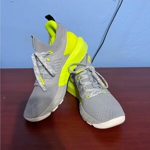 Under Armour Gray and Neon Yellow Athletic Shoes